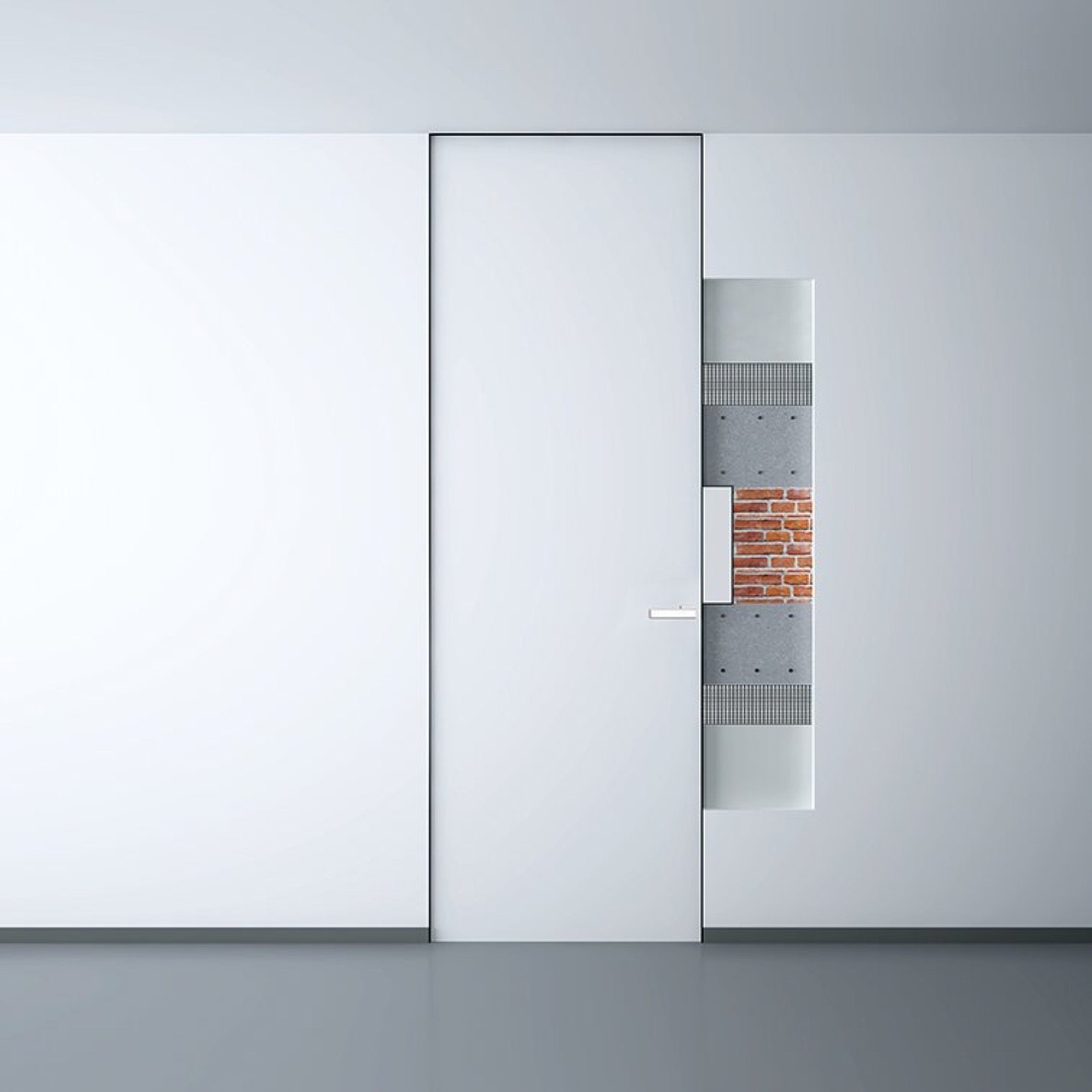 Invisible wood door